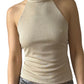 High Neck Halter Backless Top