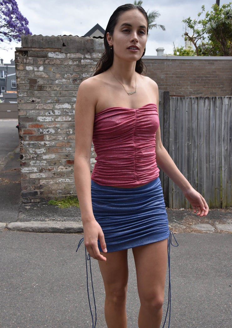Ruched Bustier Tube Top